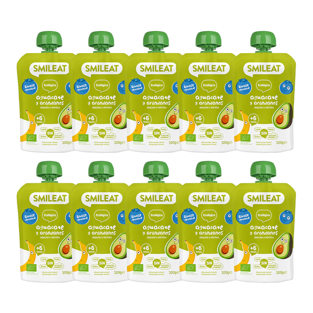 Pack Pouches aguacate y arándanos X 10