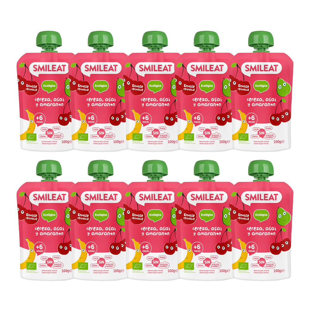 Pack Pouches cereza, açai y amaranto X 10