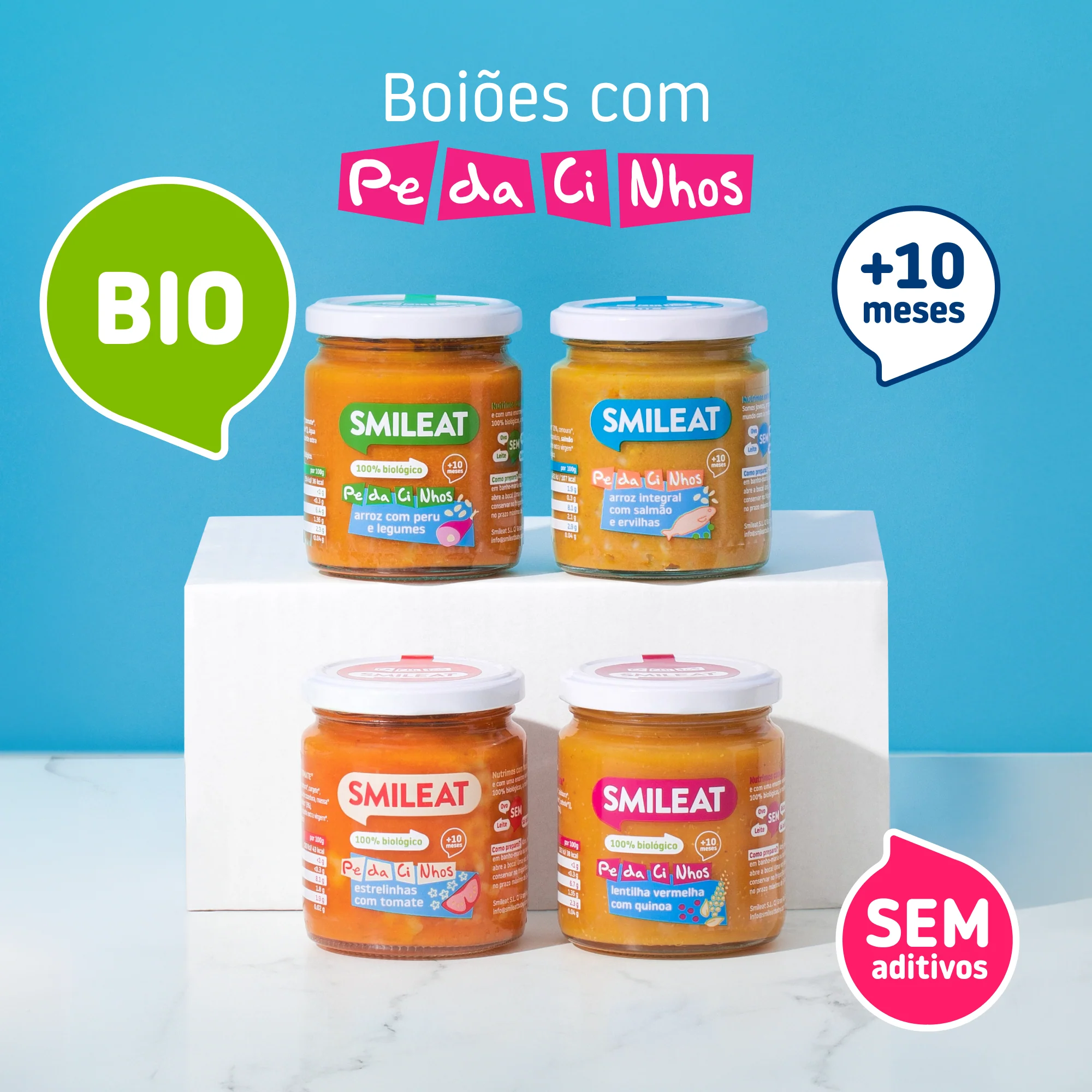 Boiões de PE-DA-CI-NHOS arroz integral com salmão e ervilhas - Image 3