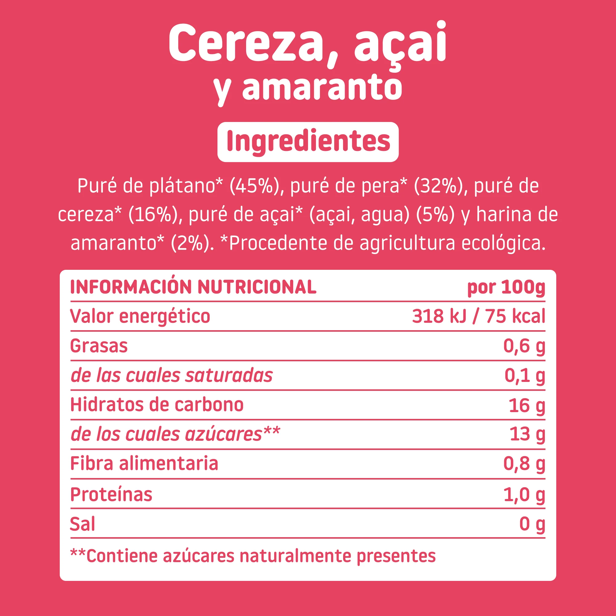 Pouch de cereza, açai y amaranto - Image 5